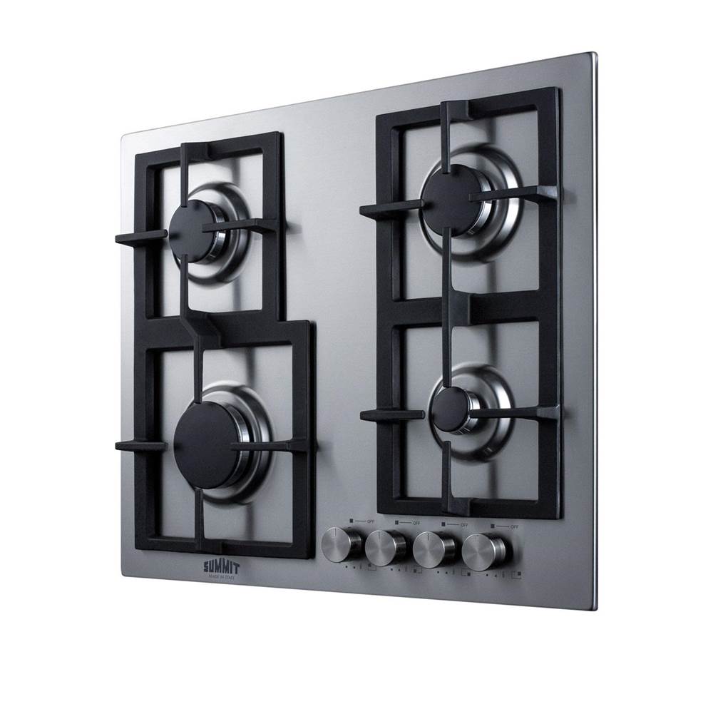 24'' Wide 4-Burner Gas Cooktop In Stainless Steel