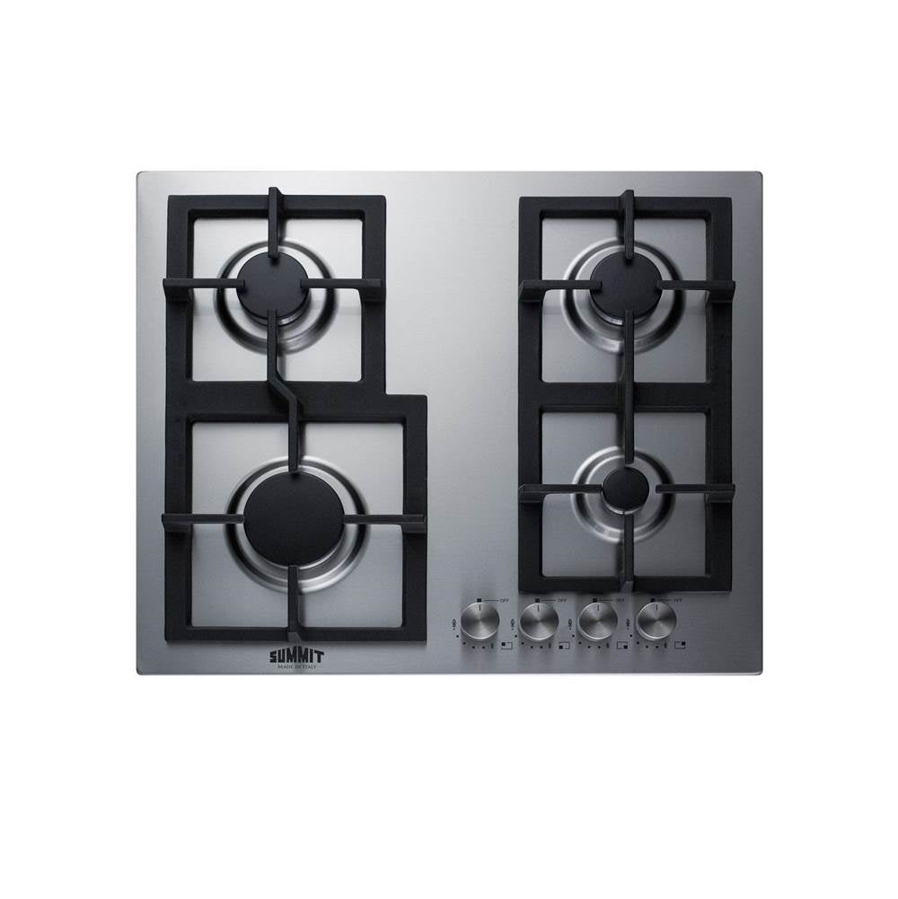 Summit Appliance - 24'' Wide 4-Burner Gas Cooktop In Stainless Steel