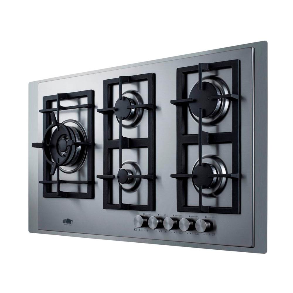 34'' Wide 5-Burner Gas Cooktop In Stainless Steel