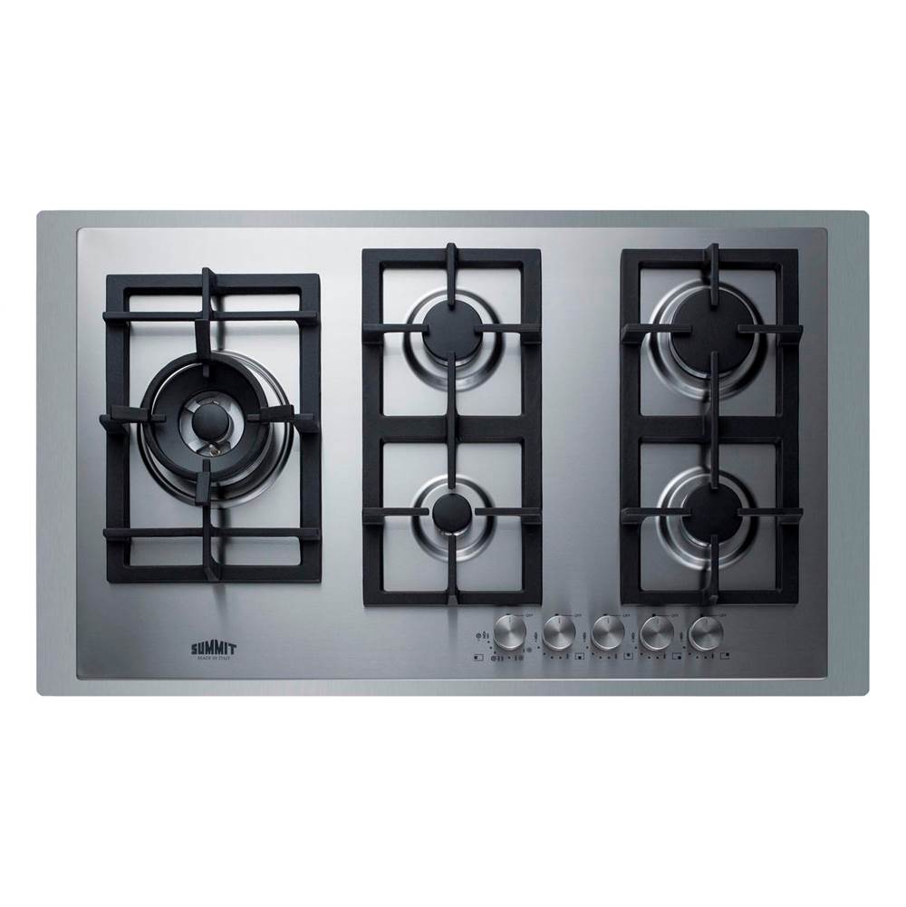 Summit Appliance - 34'' Wide 5-Burner Gas Cooktop In Stainless Steel