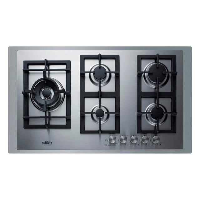 Summit Appliance - 34'' Wide 5-Burner Gas Cooktop In Stainless Steel