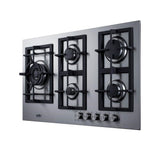 34'' Wide 5-Burner Gas Cooktop In Stainless Steel