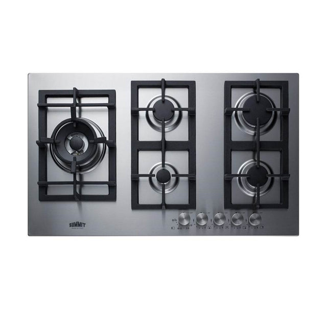 Summit Appliance - 34'' Wide 5-Burner Gas Cooktop In Stainless Steel