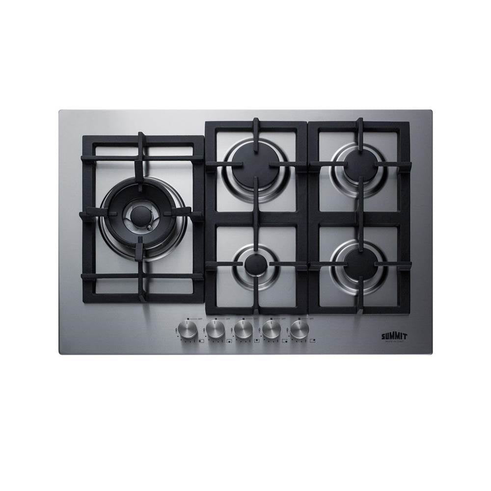 Summit Appliance - 30'' Wide 5-Burner Gas Cooktop In Stainless Steel