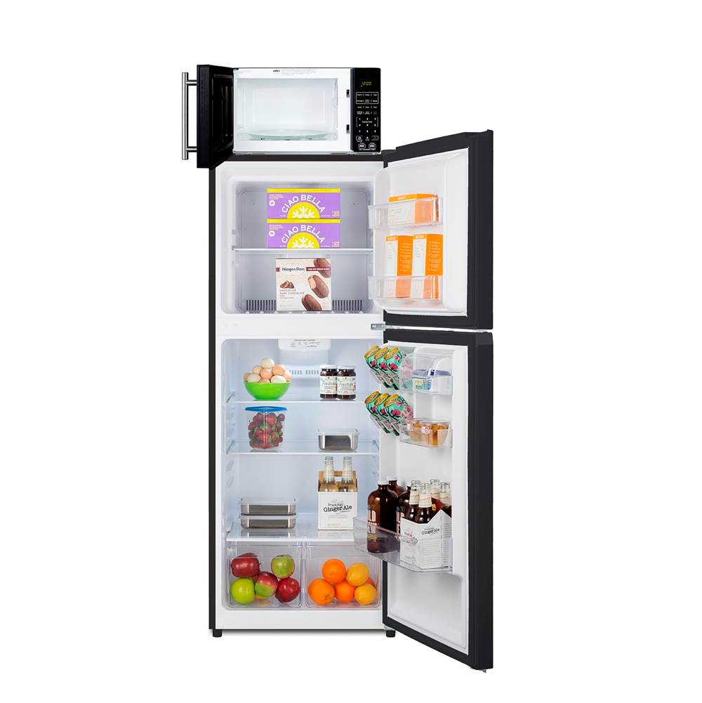 Microwave/Refrigerator-Freezer Combination with Allocator
