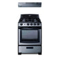 Summit Appliance - 24'' Wide Gas Range and Convertible Hood