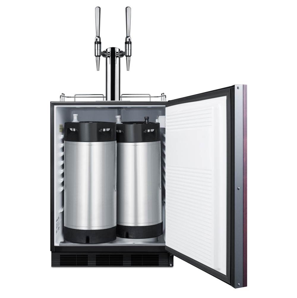24'' Wide Built-In Nitro Coffee Kegerator, ADA Compliant (Panel Not Included)