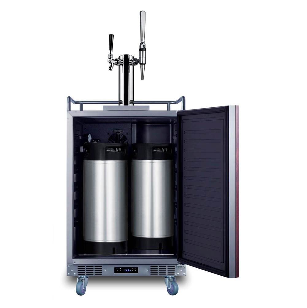 24'' Wide Built-In Cold Brew/Nitro Coffee Kegerator (Panel Not Included)