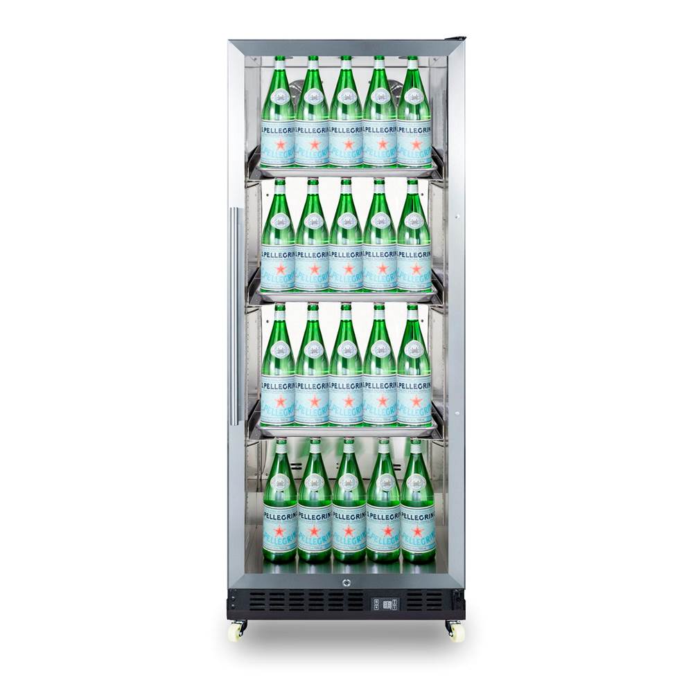 24'' Wide Mini Reach-In Beverage Center with Dolly
