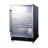 24'' Wide Built-In Mini Reach-In Beverage Center with Dolly