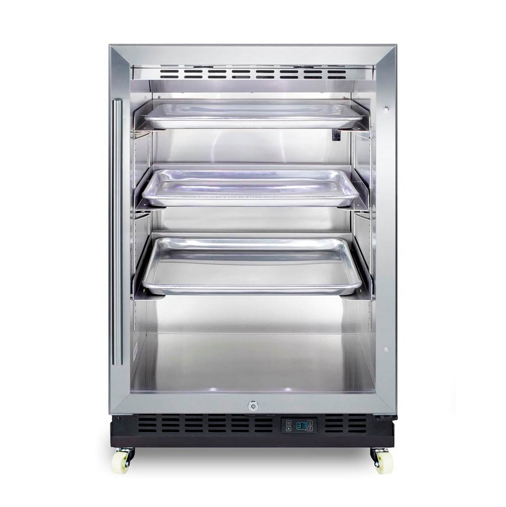 Summit Appliance - 24'' Wide Built-In Mini Reach-In Beverage Center with Dolly