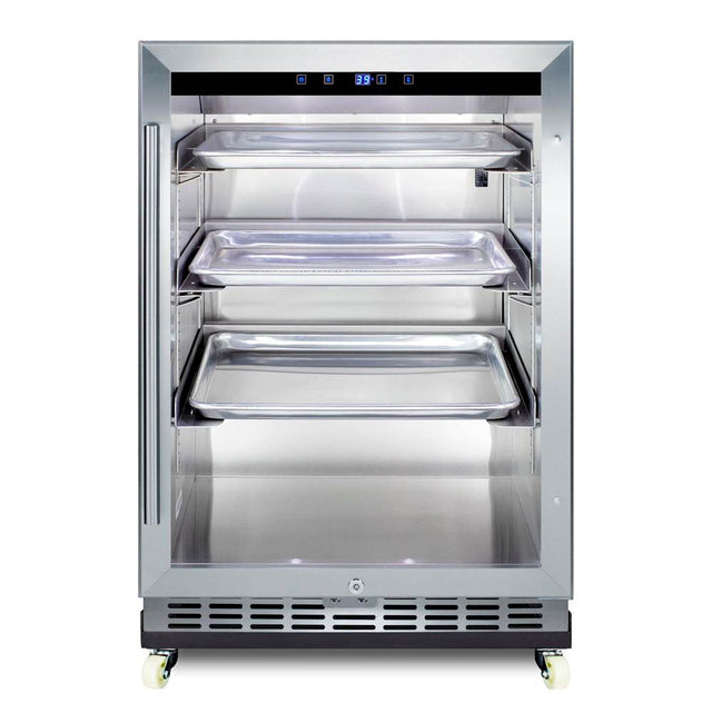 Summit Appliance - 24'' Wide Outdoor Mini Reach-In Beverage Center with Dolly