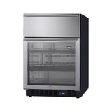24'' Wide Built-In Commercial Beverage Refrigerator With Top Drawer