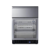 Summit Appliance - 24'' Wide Built-In Commercial Beverage Refrigerator With Top Drawer