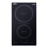 Summit Appliance - 12'' Wide 115V 2-Zone Induction Cooktop, Cord Included