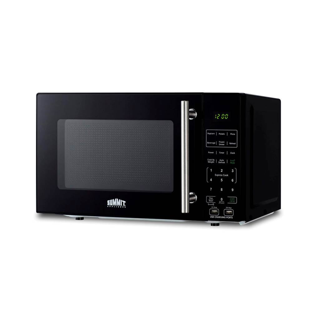 Compact Microwave with USB Ports and Allocator