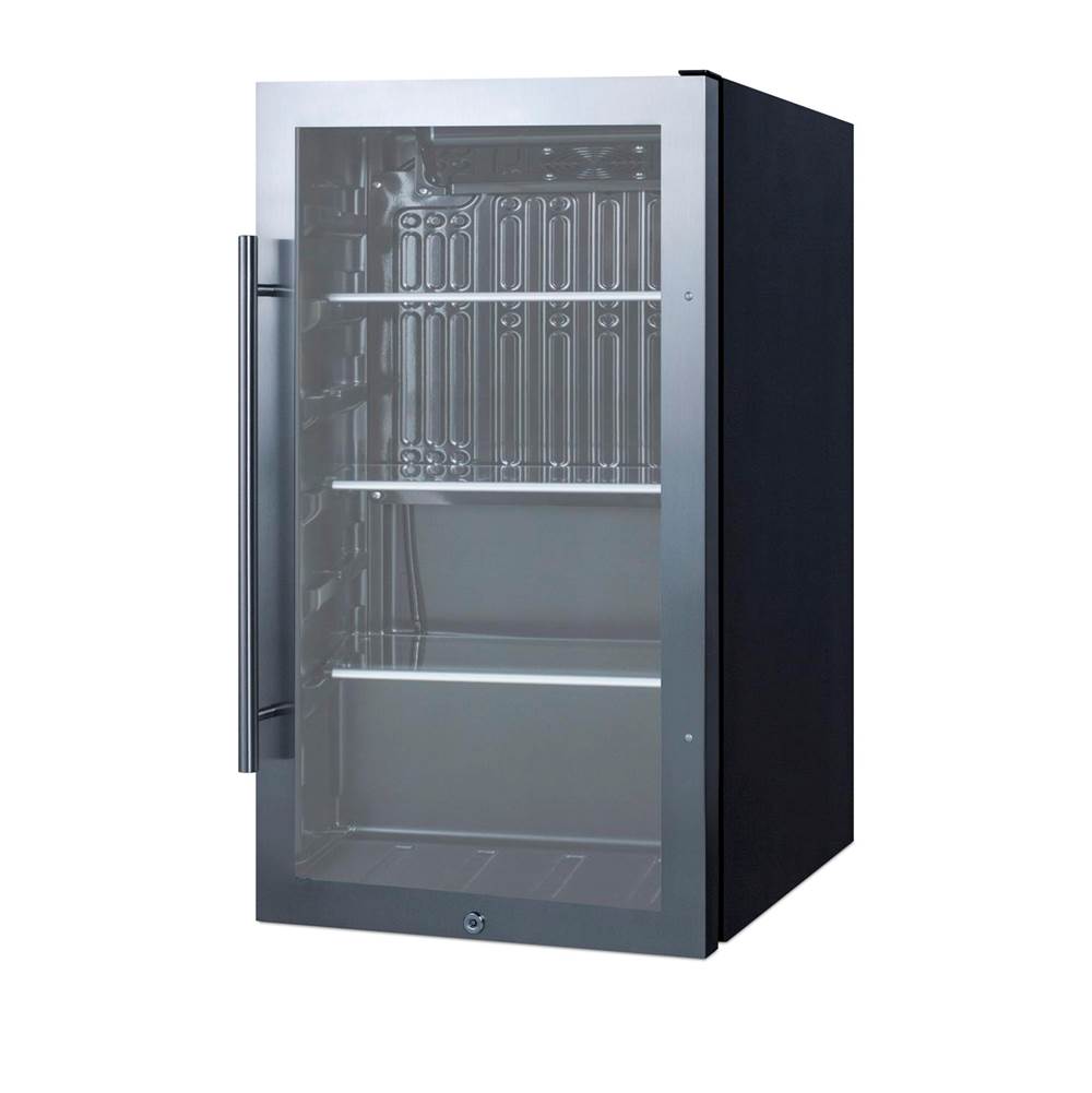 Shallow Depth Indoor/Outdoor Beverage Cooler, ADA Compliant