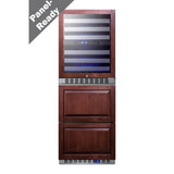 Summit Appliance - 24'' Wide Combination Dual-Zone Wine Cellar and 2-Drawer All-Freezer (Panels Not Included)
