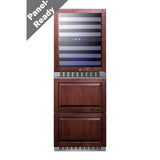 Summit Appliance - 24'' Wide Combination Dual-Zone Wine Cellar and 2-Drawer Refrigerator-Freezer (Panels Not Included)