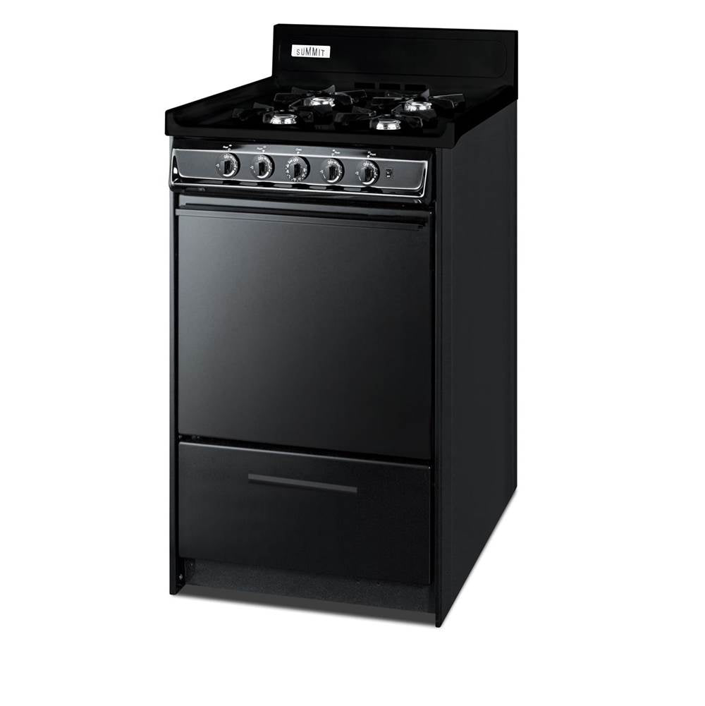 20'' Wide Gas Range, Open Burners