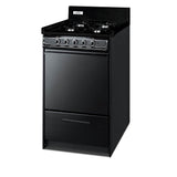 20'' Wide Gas Range, Open Burners