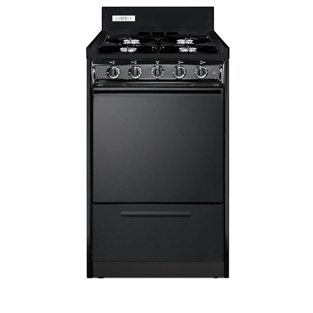 Summit Appliance - 20'' Wide Gas Range, Open Burners