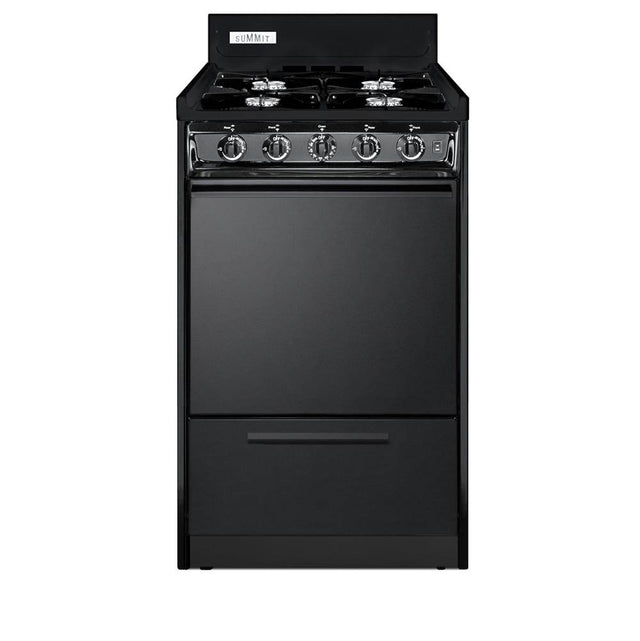 Summit Appliance - 20'' Wide Gas Range, Open Burners