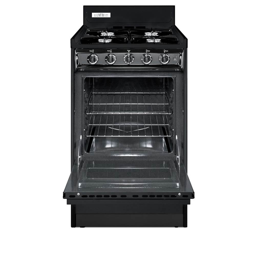 20'' Wide Gas Range, Open Burners
