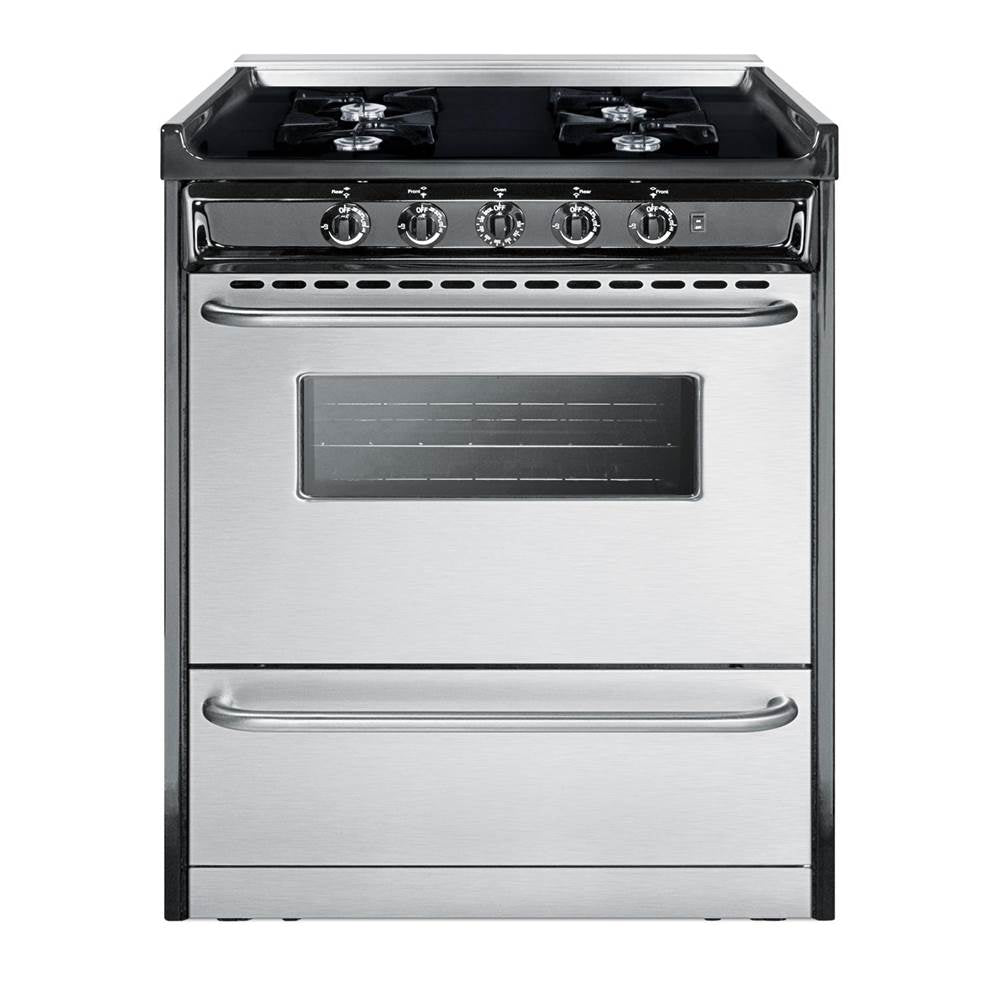 Summit Appliance - 30'' Wide Gas Range, Open Burners