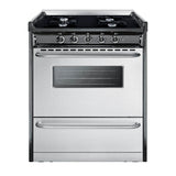 Summit Appliance - 30'' Wide Gas Range, Open Burners