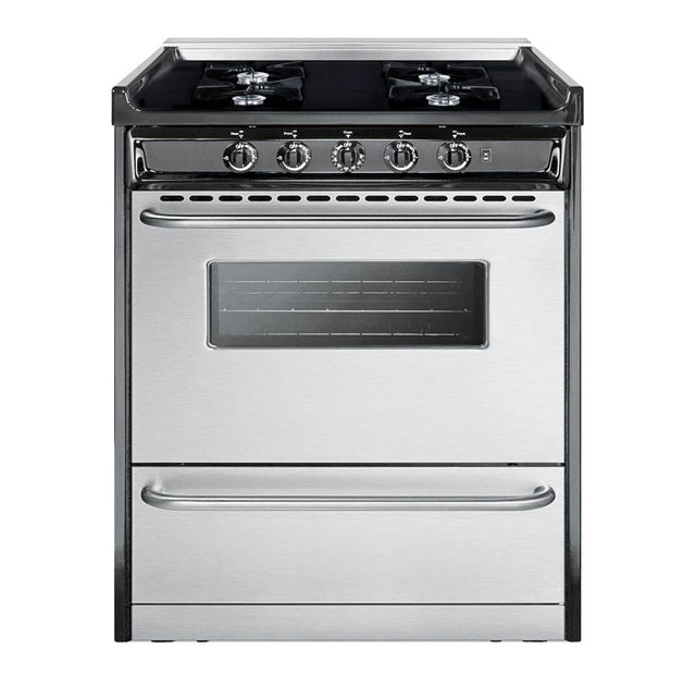 Summit Appliance - 30'' Wide Gas Range, Open Burners