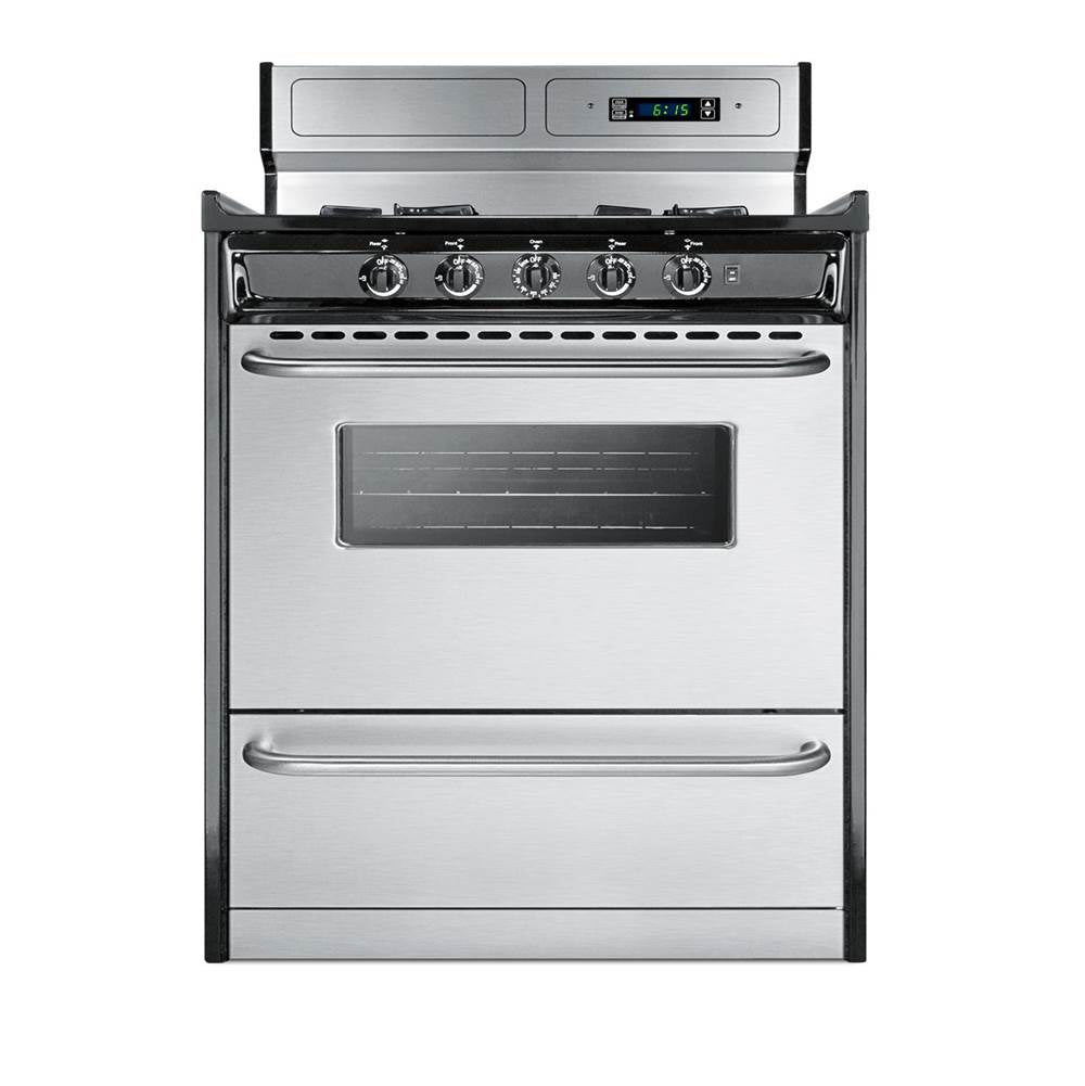 Summit Appliance - 30'' Wide Gas Range, Open Burners