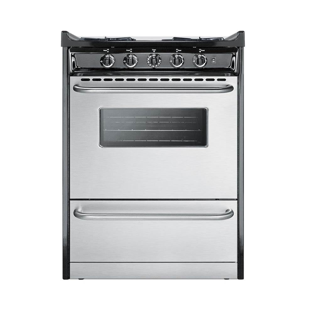 Summit Appliance - 24'' Wide Gas Range, Open Burners