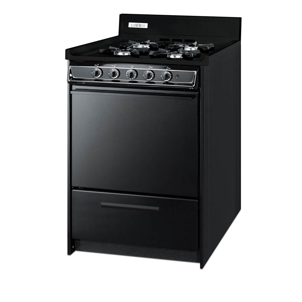 24'' Wide Gas Range, Open Burners