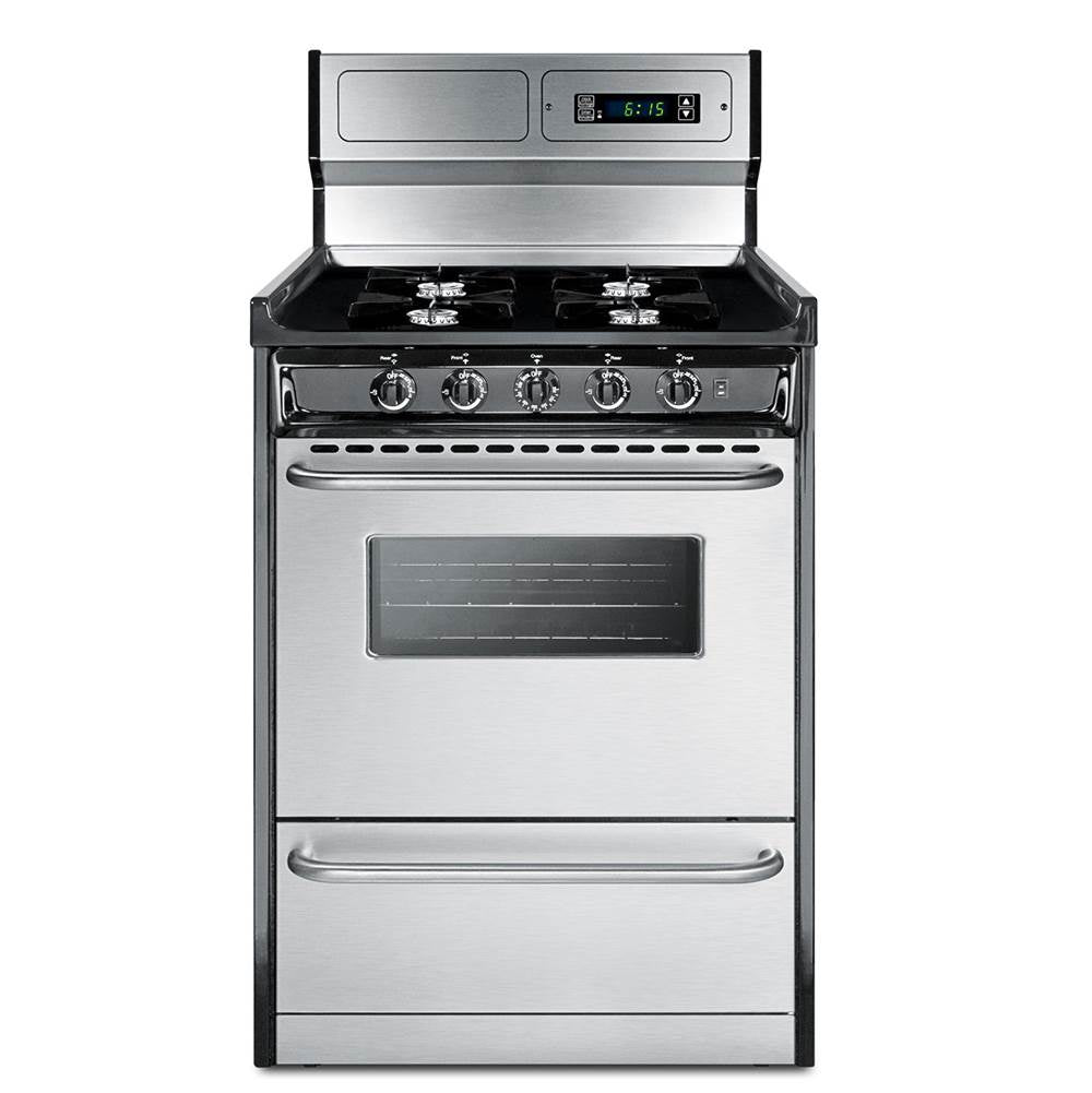 Summit Appliance - 24'' Wide Gas Range, Open Burners