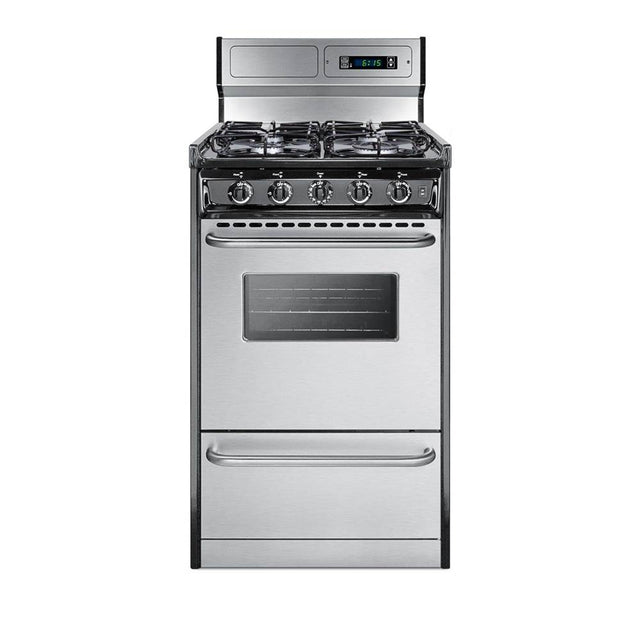 Summit Appliance - 20'' Wide Gas Range, Sealed Burners