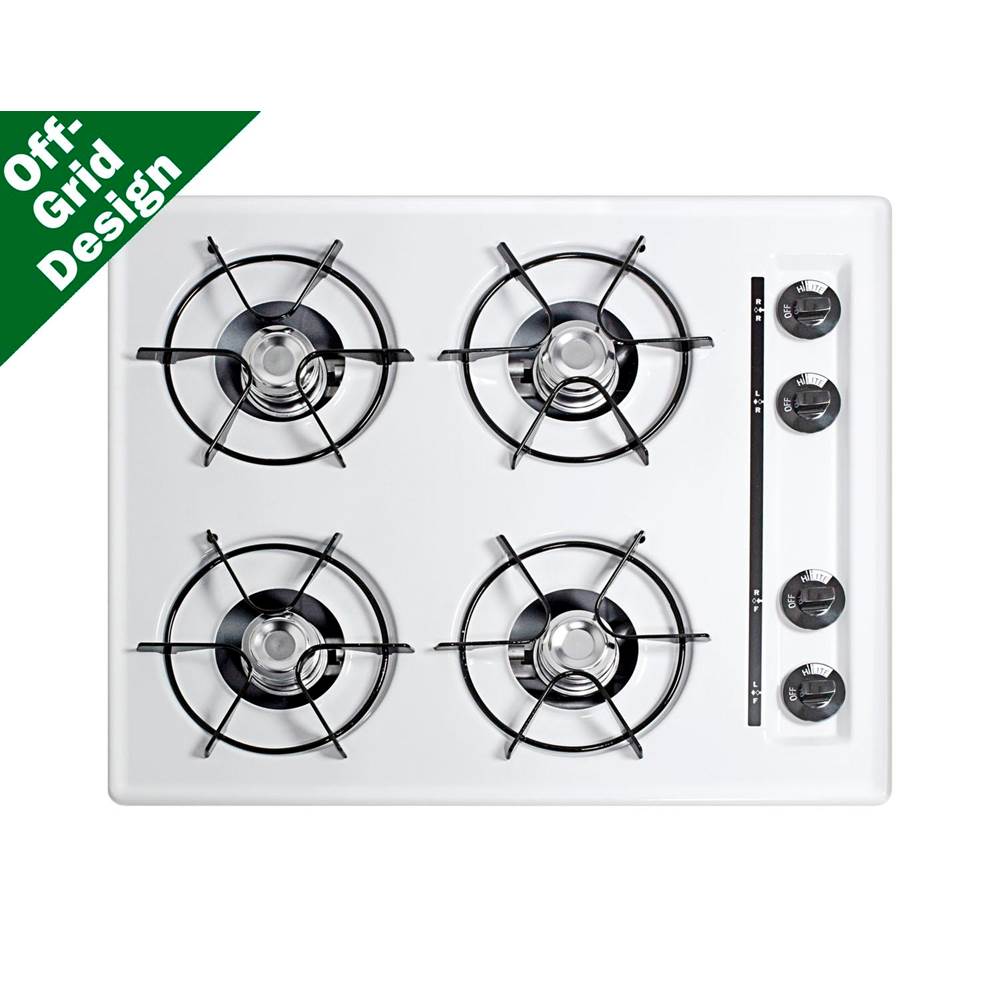Summit Appliance - 24'' Wide 4-Burner Propane Gas Cooktop, Battery Start