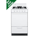 Summit Appliance - 20'' Wide Propane Gas Range, Battery Start