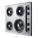 24'' Wide 230V 4-Burner Coil Cooktop