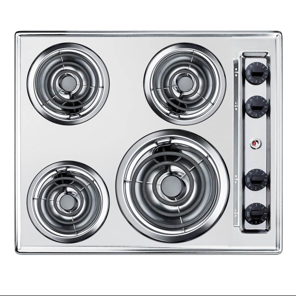Summit Appliance - 24'' Wide 230V 4-Burner Coil Cooktop