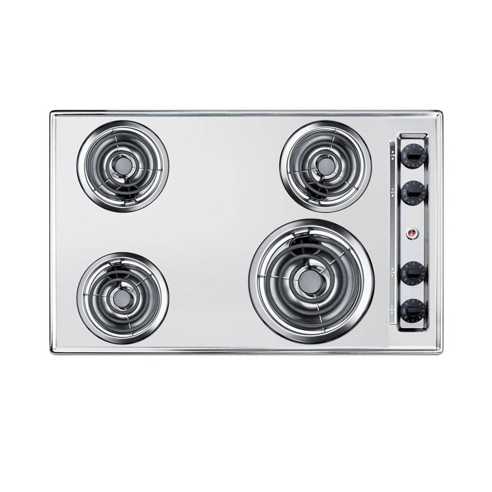 Summit Appliance - 30'' Wide 230V 4-Burner Coil Cooktop
