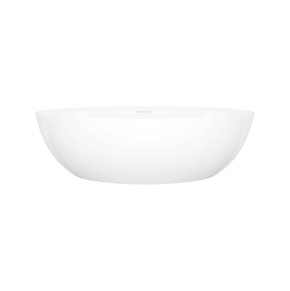 Victoria + Albert - CorvaraE 22'' x 13'' Oval Vessel Lavatory Sink - Standard Gloss White