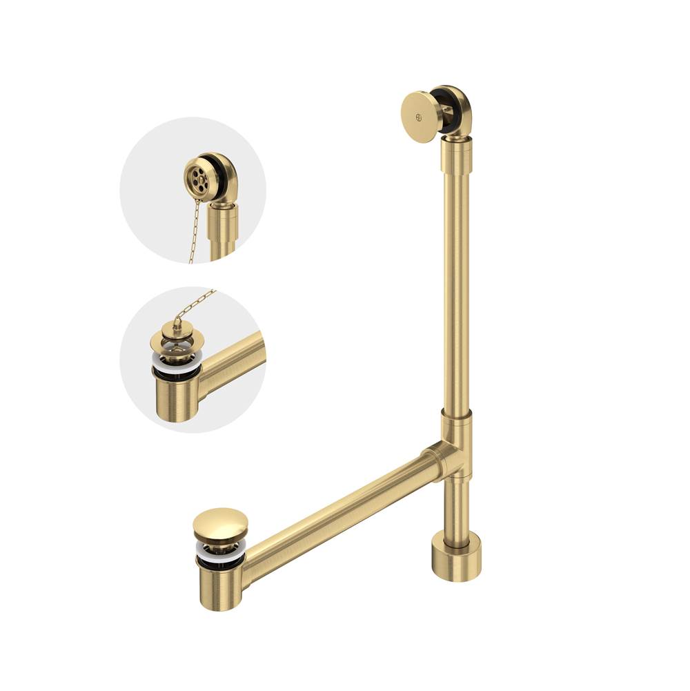 Victoria + Albert - Freestanding Victoria + Albert Bathtub Drain For Above-Floor Installation Box - Antique Gold