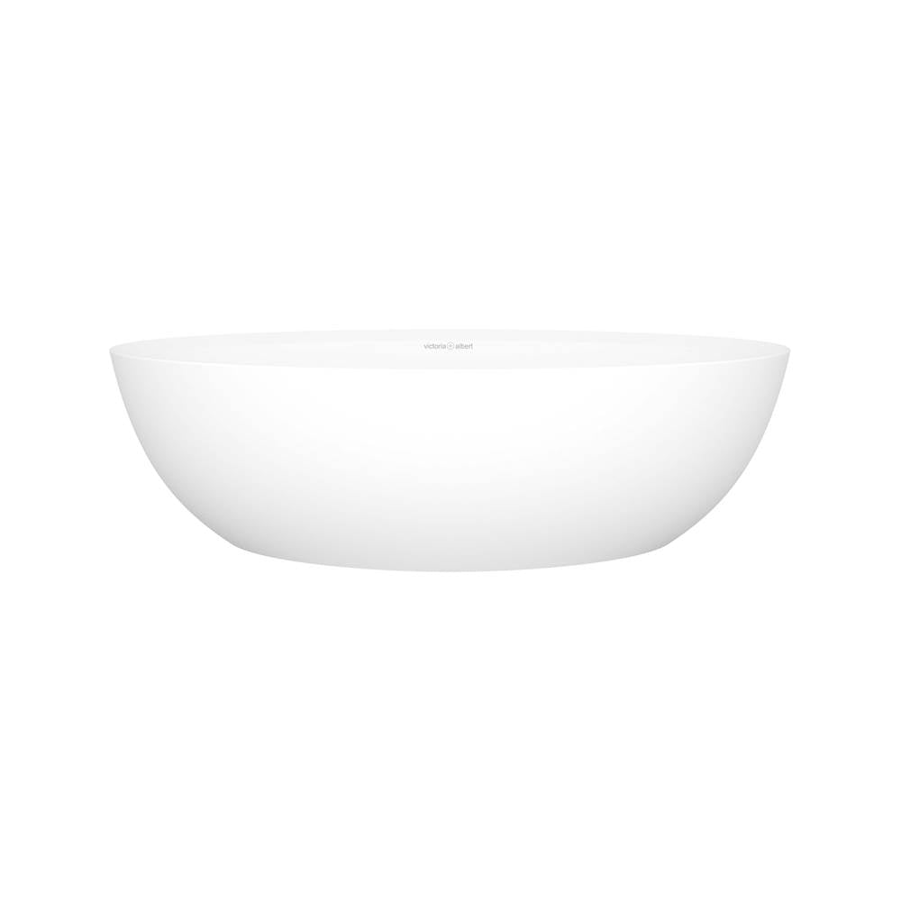 Victoria + Albert - CorvaraE 22'' x 13'' Oval Vessel Lavatory Sink - Standard Matte White