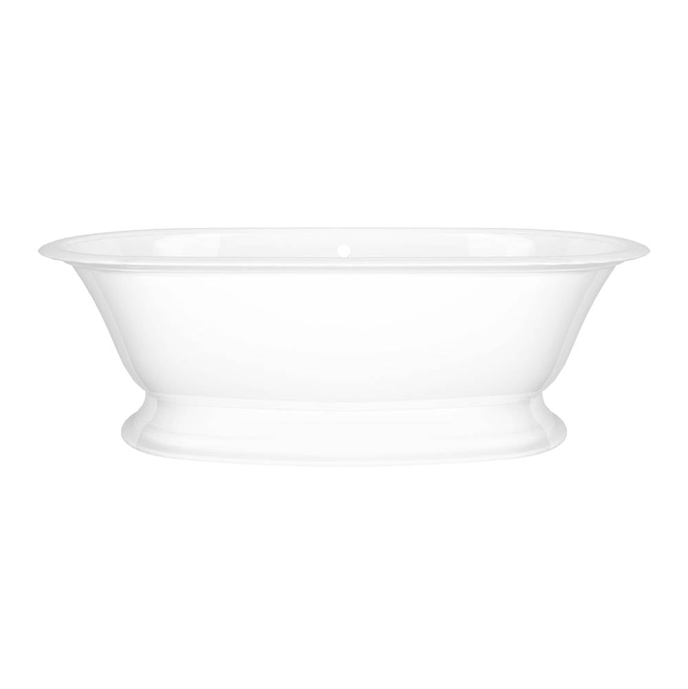 Victoria + Albert - Elwick 75'' x 36'' Freestanding Soaking Pedestal Bathtub With Void - Standard Gloss White