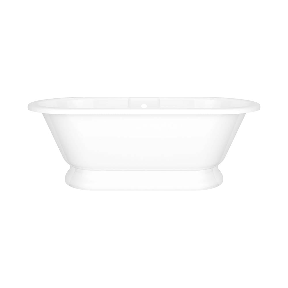 Victoria + Albert - York 69'' x 32'' Freestanding Soaking Bathtub With Pedestal Base And Void - Standard Gloss White