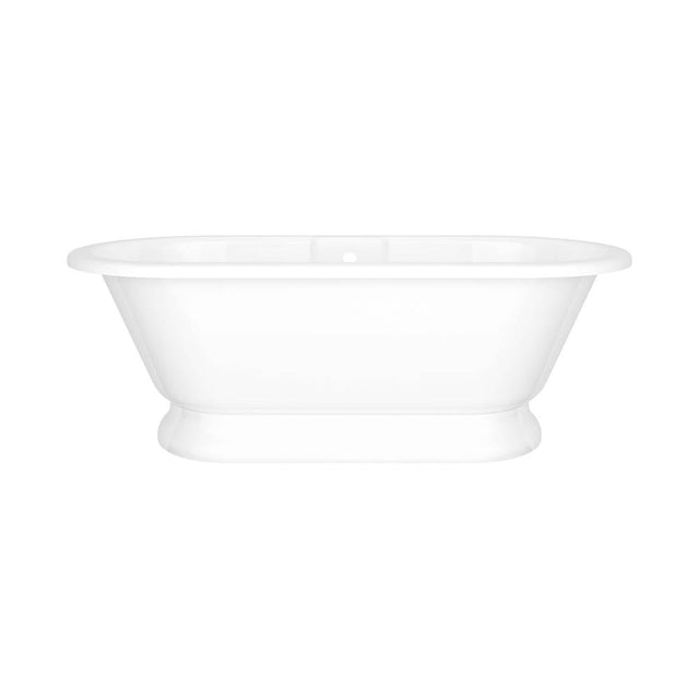 Victoria + Albert - York 69'' x 32'' Freestanding Soaking Bathtub With Pedestal Base And Void - Standard Gloss White