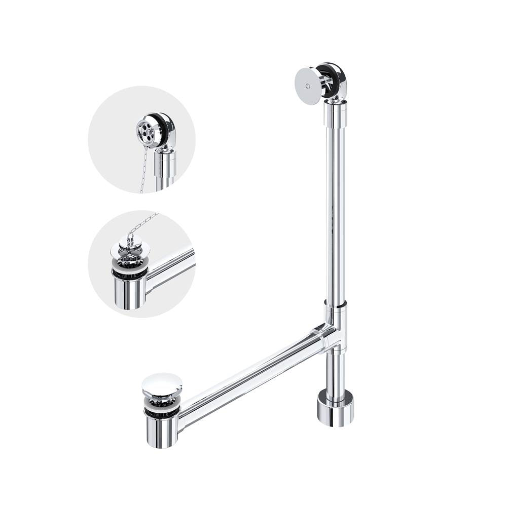 Victoria + Albert - Freestanding Victoria + Albert Bathtub Drain For Above-Floor Installation Box - Polished  Chrome