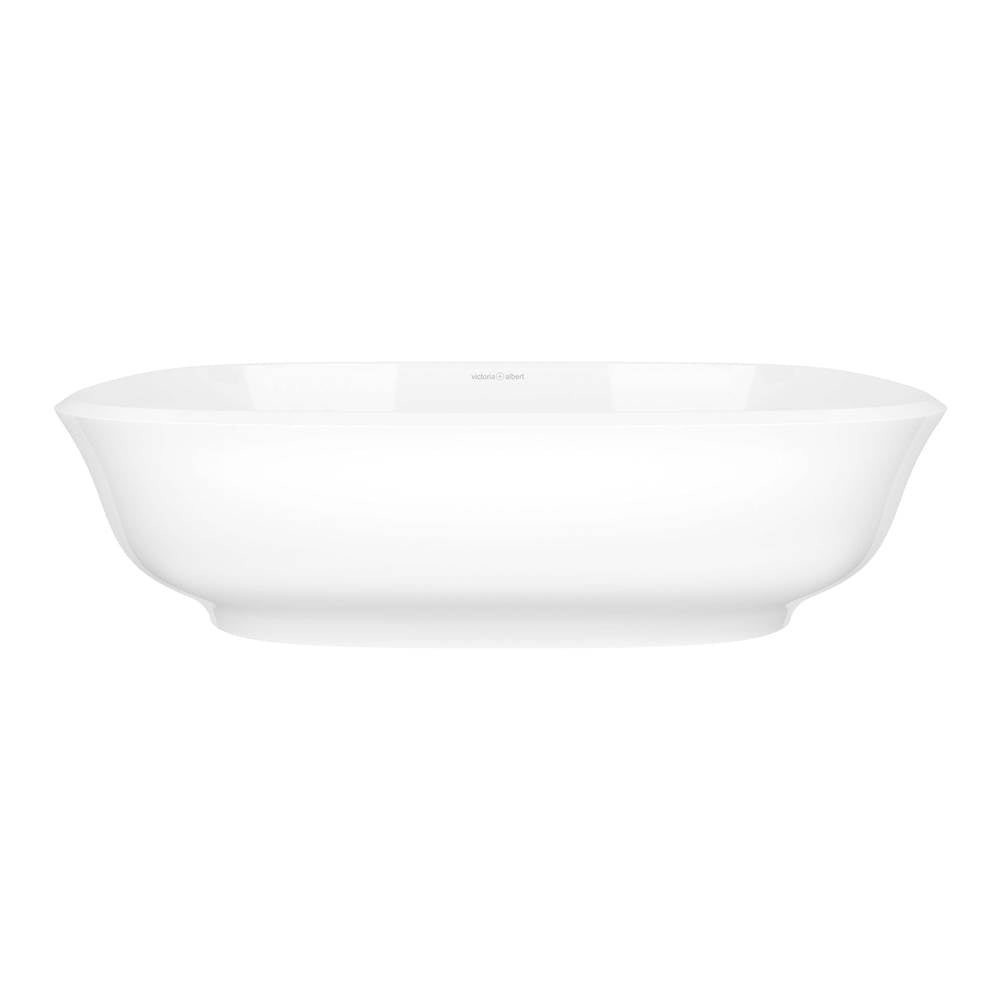 Victoria + Albert - Amiata 24'' x 16'' Rounded Rectangle Vessel Lavatory Sink - Standard Gloss White