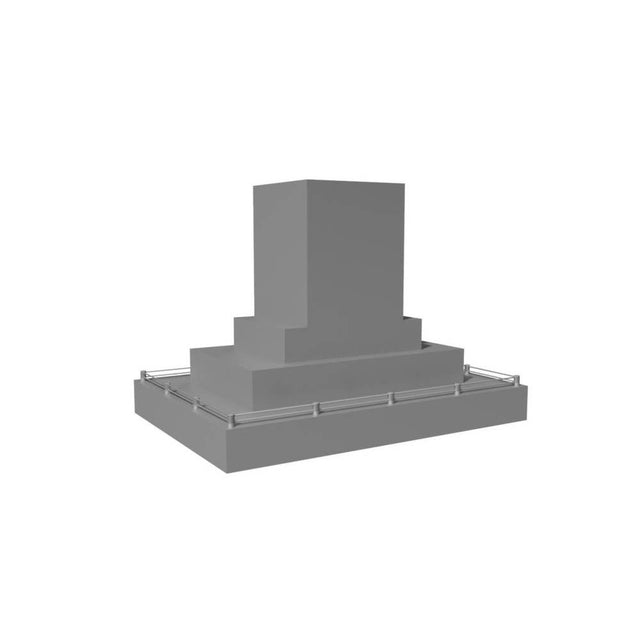 Vent A Hood - 48'' 550 CFM Contemporary Island Range Hood White - White